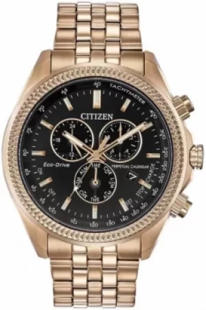 Image of Citizen Exclusive Gents Rose Gold Eco-Drive Perpetual Calendar Alarm Chronograph Watch