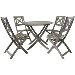 Image of Charles Bentley Isla Hardwood 4-Seater Outdoor Dining Set