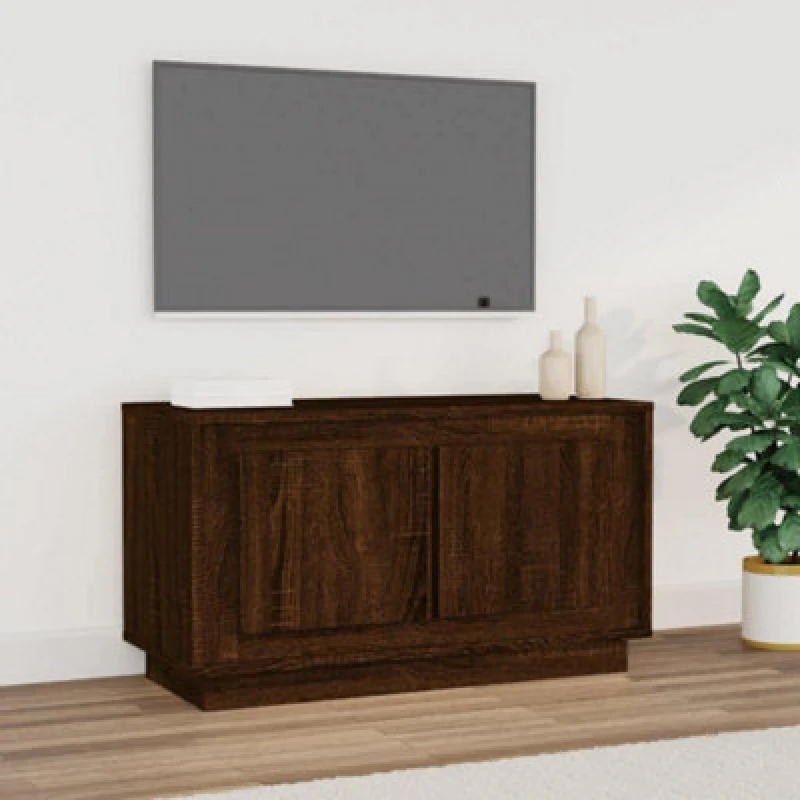 Image of vidaXL TV Cabinet Brown Oak 80x35x45cm Engineered Wood, Brown 819859