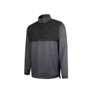 Image of ISLAND GREEN ZIP NECK TOP LAYER - MARINE/BLACK - L