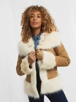 Image of Joe Browns Faux Fur Coat -beige, Beige, Size 6, Women