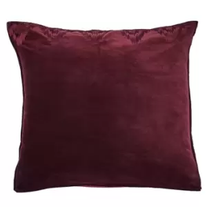 Image of Bedeck of Belfast Aris Embroidered Square Pillowcase - Red