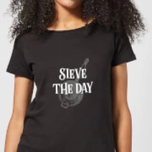 Image of Sieve The Day Womens T-Shirt - Black - 5XL