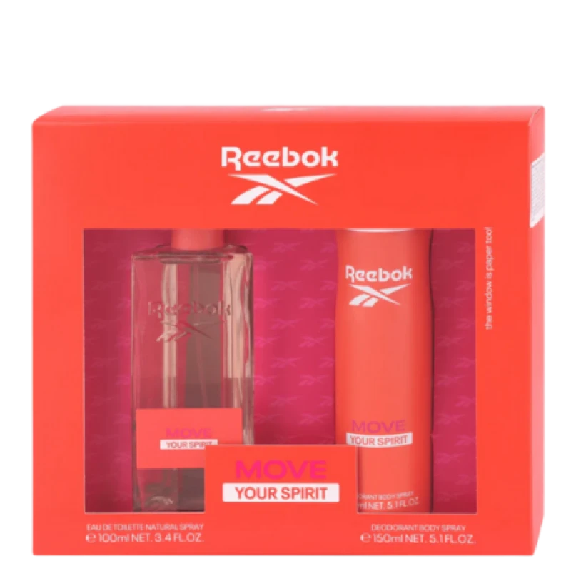 Image of Reebok Move Your Spirit Women Gift Set 100ml Eau de Toilette + 150ml Body Spray