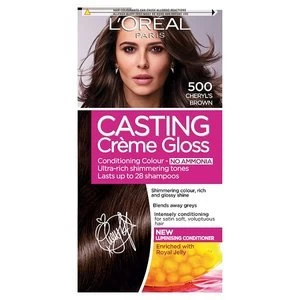 Image of Casting Creme Gloss 500 Medium Brown Semi Permanent Hair Dye Brunette
