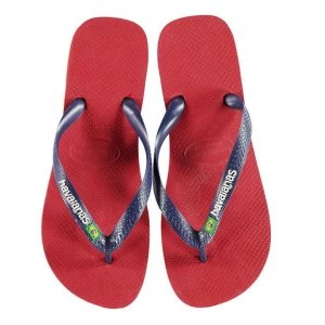 Image of Havaianas Havaianas Brazil Logo Flip Flops - Red/Navy