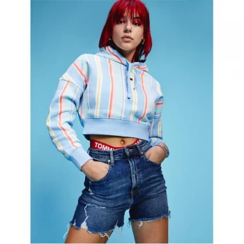 Image of Tommy Jeans Tjw Stripe Hoodie - C1T LIGHT BLU