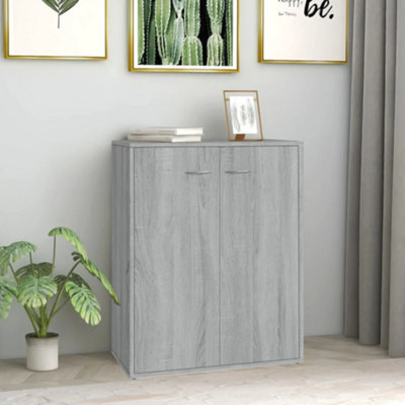 Image of Vidaxl Sideboard Grey Sonoma 60X30X75cm Engineered Wood, Grey 815379