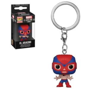 Image of Marvel Luchadores Spider-Man Pop! Keychain