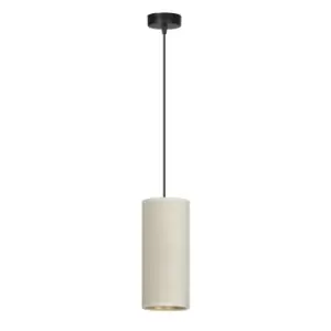 Image of Bente Black Slim Pendant Ceiling Light with White Fabric Shades, 1x E14