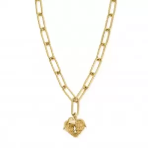 Image of Gold Link Chain Faith and Love Necklace GNLC10244014