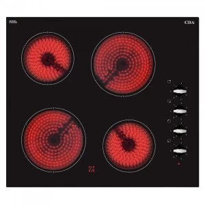 Image of CDA HC6212FR 4 Zone Ceramic Hob