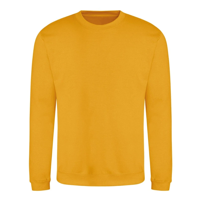 Image of AWDis AWDis Just Hoods Crew Neck Plain Sweatshirt (280 GSM) in Mustard Size: X-Small Mustard XS Unisex 5059958303232