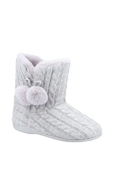Image of Fleet & Foster Apple Knitted Bootie Slipper Grey