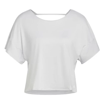 Image of adidas Studio Backless Tee Womens - White