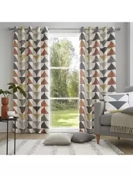 Image of Fusion Brodrick Eyelet Lined Curtains