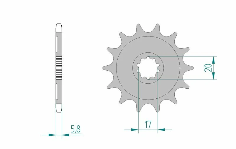 Image of AFAM Steel Standard Front Sprocket 24304 - 520
