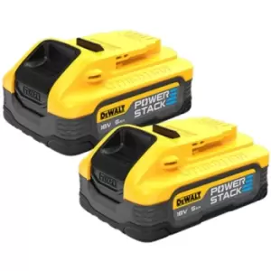 Image of DEWALT - DCBP518H2-XJ 18V xr 5.0Ah Powerstack Battery Twin Pack