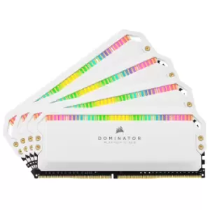 Image of Corsair DOMINATOR PLATINUM RGB 32GB (4 x 8GB) Memory Kit DDR4 3600MHz - White - CMT32GX4M4C3600C18W