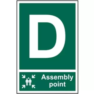 Image of Fire Assembly Point D Self Adhesive Sign - 200 x 300mm
