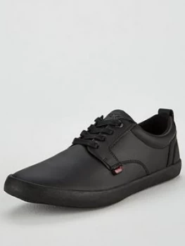 Image of Kickers Kariko Leather Gibb Lace Up Shoes - Black Leather, Size 12, Men