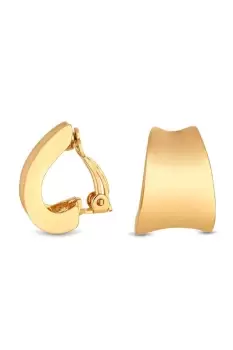 Image of Gold Plated Polished Clip On Earrings