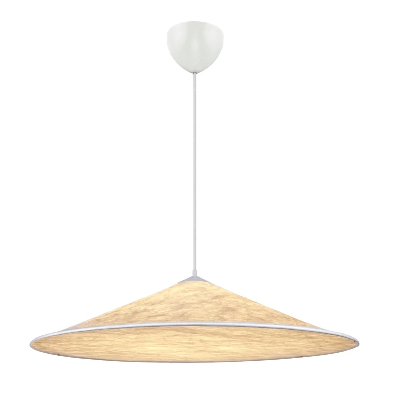 Image of Nordlux Modern Indoor Pendant Light White Tyvek E27 Crinkled Fabric - Mains Powered, IP20 White Unisex