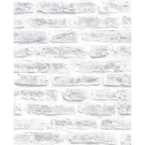 Image of Superfresco Easy Realist Brick White Wallpaper Paper
