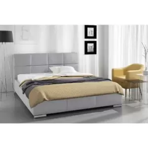 Image of Simplier Upholstered Beds - Plush Velvet, Super King Size Frame, Silver - Silver