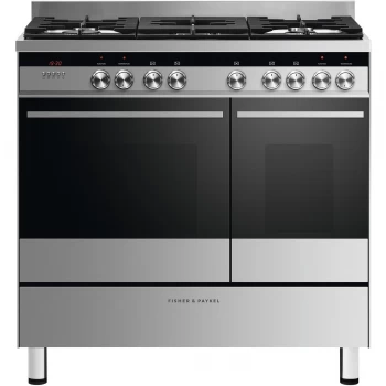 Image of Fisher & Paykel 90cm Double Oven Dual Fuel Range Cooker - Stainless Steel