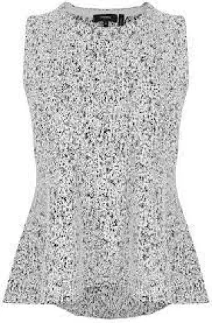 Image of THEORY Colisha Peplum Top - Cream/Black