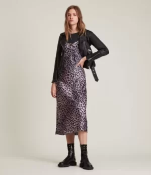 Image of AllSaints Womens Tierny Leppo Slip Dress, Soft Pink, Size: 12