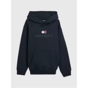 Image of Tommy Hilfiger Th Logo Hoodie - Blue