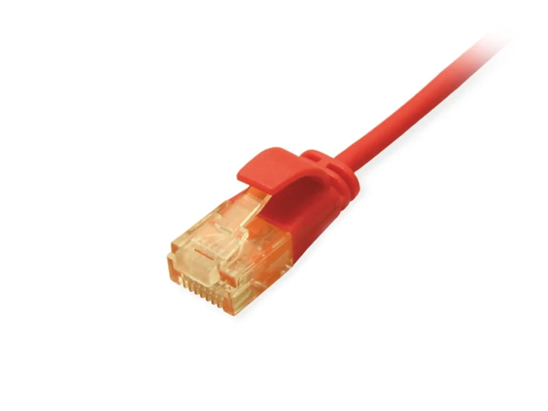 Image of Equip Cat.6A U/UTP Slim Patch Cable. 0.15m. Red