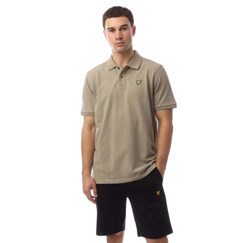 Image of Lyle and Scott Plain Natural Dye Polo Shirt Beige male XS