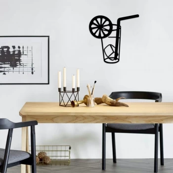 Image of Drink - Black Decorative Metal Wall Accessory