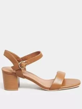 Image of Long Tall Sally Casual Block Heel Sandal Tan, Brown, Size 9, Women