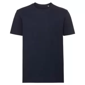 Image of Russell Mens Pure Organic Short-Sleeved T-Shirt (XL) (French Navy)