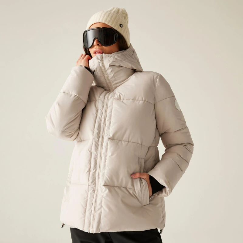 Image of Dare 2b Womens Milieu Insulated Waterproof Jacket Grey Morn female 8