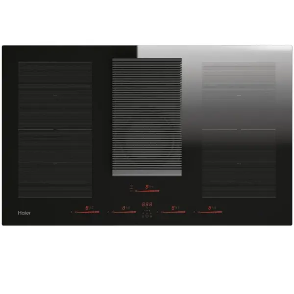 Image of Haier I-Dual Series 6 HAIH8IFMCF 83cm Venting Induction Hob - Black - For Recirculating Ventilation