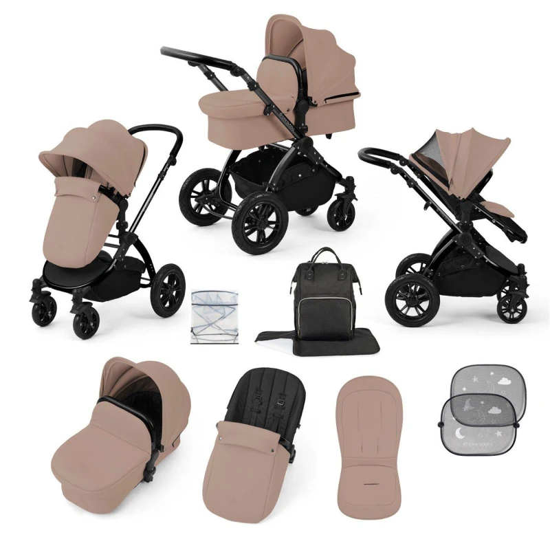 Image of Ickle Bubba STOMP LUXE 12 PIECE TS WITH I-SIZE NIMBUS CAR SE Travel Systems one Black / Desert / Black 39179676055