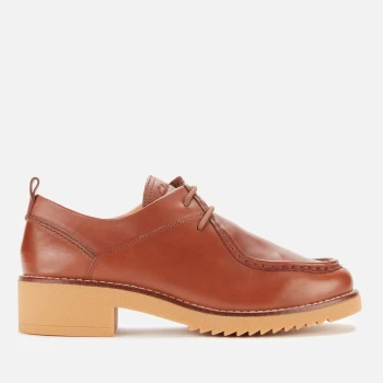 Image of Clarks Eden Mid Lace Brogues - Dark Tan leather - UK 4