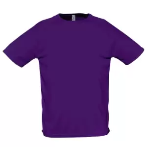 Image of SOLS Mens Sporty Short Sleeve Performance T-Shirt (3XL) (Dark Purple)