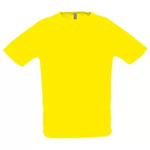 Image of SOLS Mens Sporty Short Sleeve Performance T-Shirt (M) (Lemon)