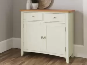 Image of Kenmore Patterdale White and Oak 2 Door 2 Drawer Sideboard Assembled