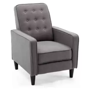 Image of Kenton Linen Recliner Chair - Charcoal