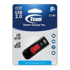Image of Team C141 8GB USB 2.0 Red USB Flash Drive