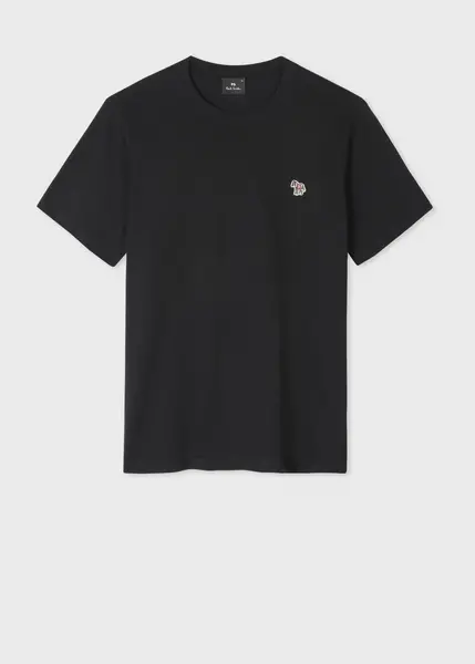Image of Paul Smith Black Cotton Zebra Logo T-Shirt
