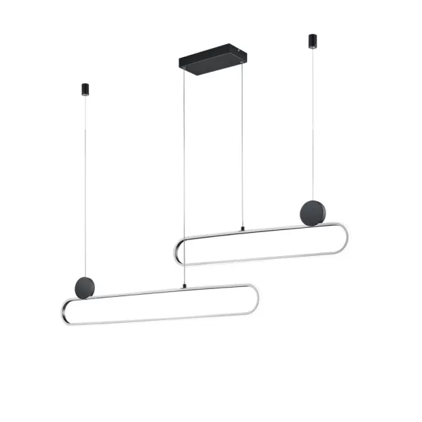 Image of Grant Modern 54W LED Pendant Ceiling Light Brushed aluminium 2300-3000-4000K