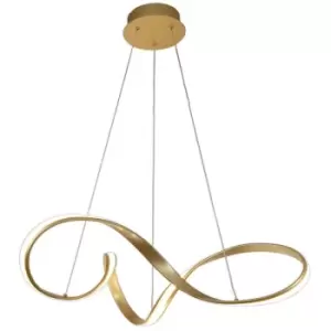 Image of Luminosa Harford Dimmable Large Ceiling Pendant, 42W LED, 3000K, 2513lm, Sand Gold